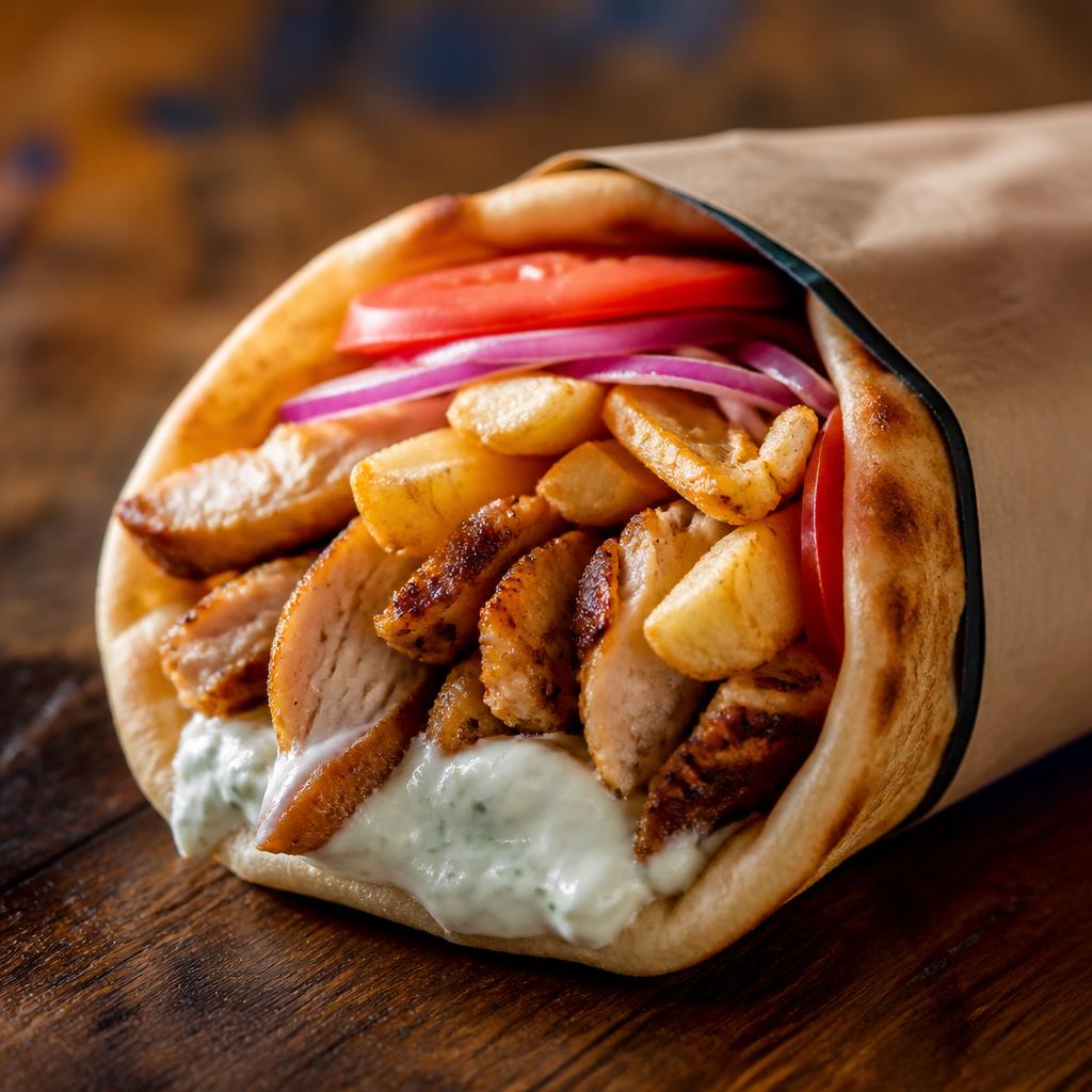 Chicken gyros wrap